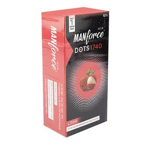 Manforce Litchi 1740 Extra Dotted Condom - 10Pcs New Pack (India)